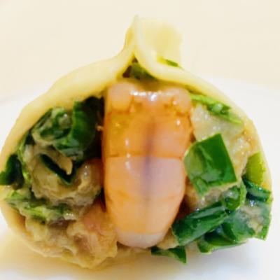 韭菜鮮肉加蝦水餃